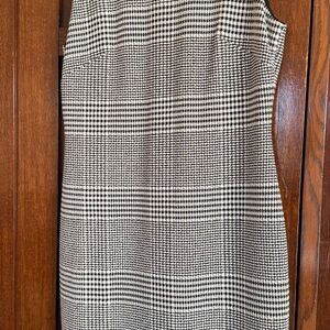 Calvin Klein Black and White Sleeveless Shift Dress